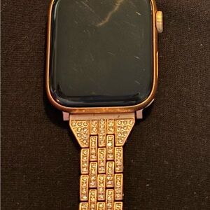 Apple Watch with Gold and Black Design